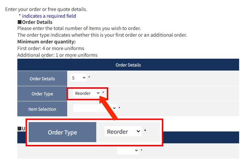 Additional order entry location Purchase category